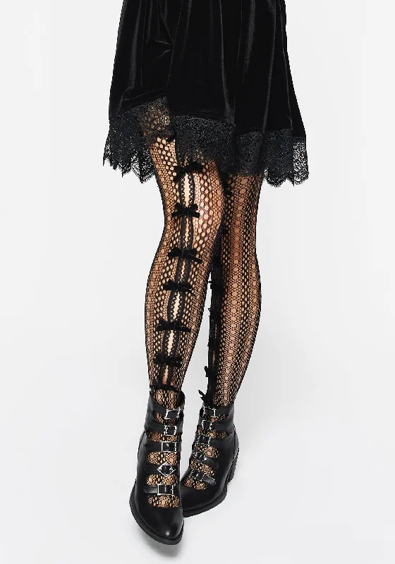 Early Access Love Bow Cut Out Tights