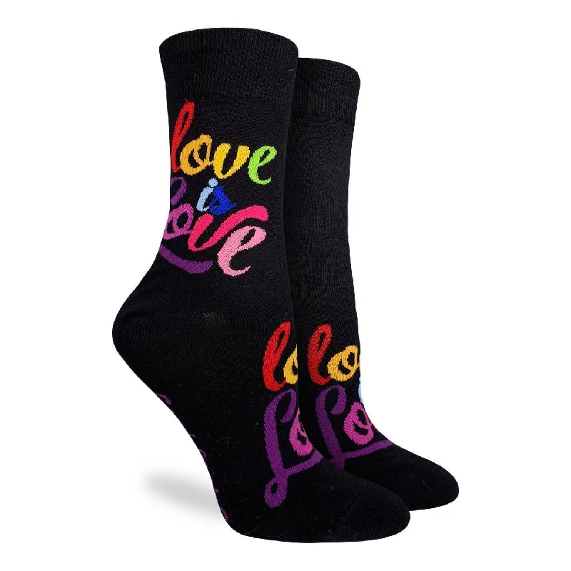 Instant Deal "Love is Love" Cotton Crew Socks by Good Luck Sock