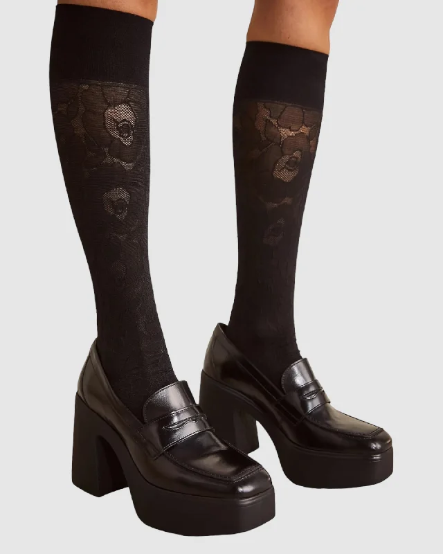 Weekend Offers You Can't Ignore Maria Lace Socks - Black