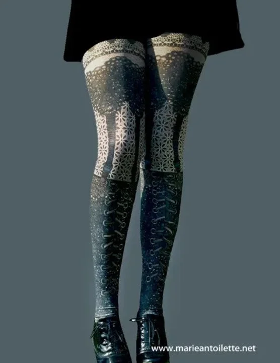Stock Clearance Marie Antoilette Clearance Choubidou Printed Tights