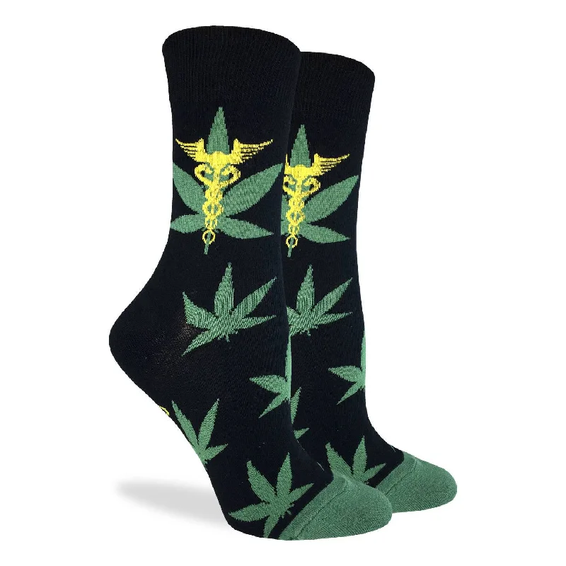 Unmissable Sale "Marijuana Leaf" Cotton Crew Socks by Good Luck Sock