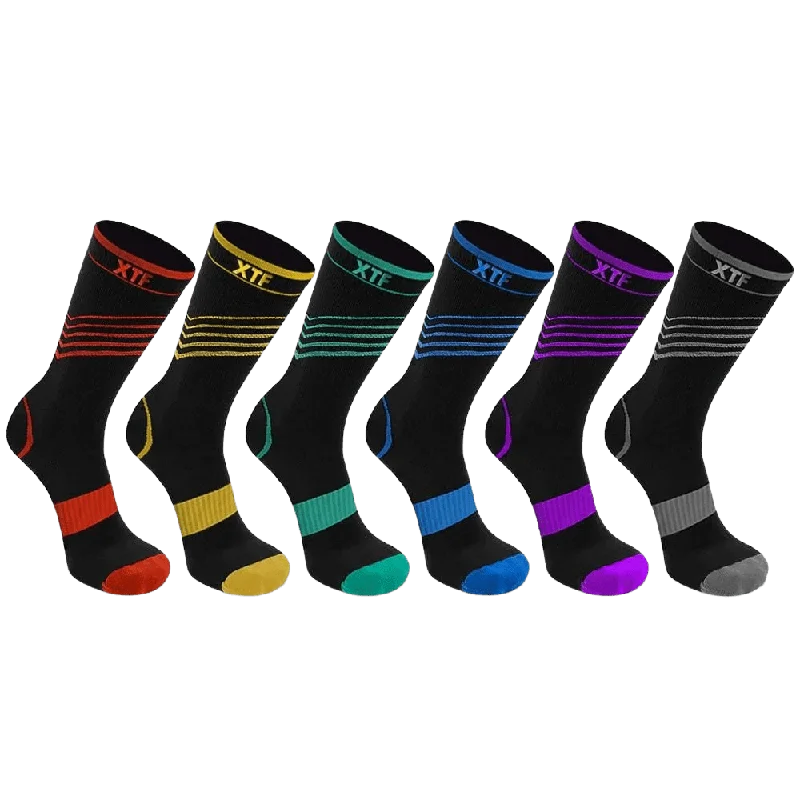 Today Only Ultra V-striped Crew-length Graduated Socks (6-Pairs)