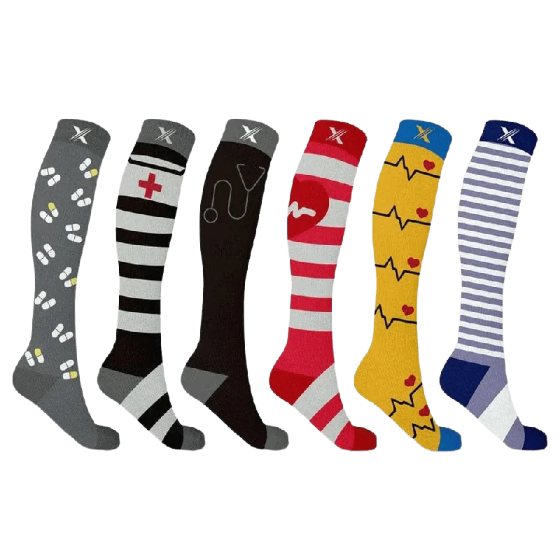 Huge Savings Medical Prints Compression Socks (6-Pairs)
