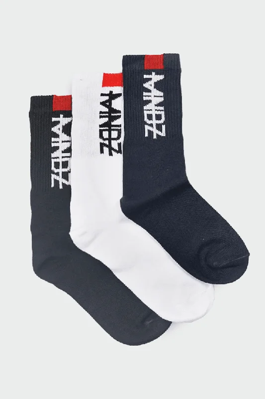 Weekend Discounts to Grab Mendeez Logo Crew Socks (Pack of 3)
