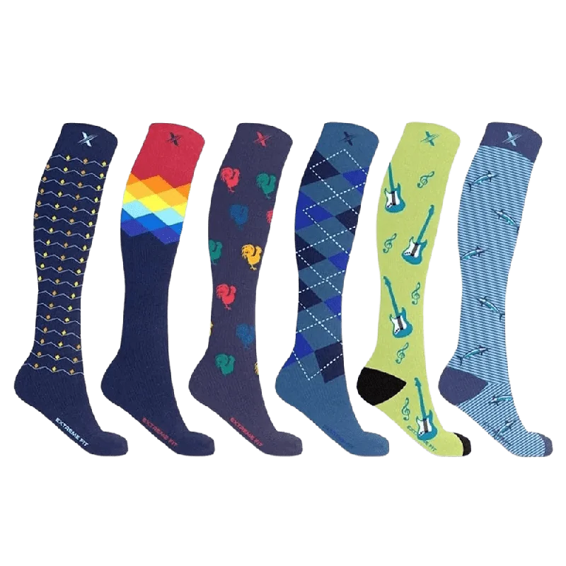 Weekend Shopping Made Better Men's Collection Compression Socks (6-Pairs)
