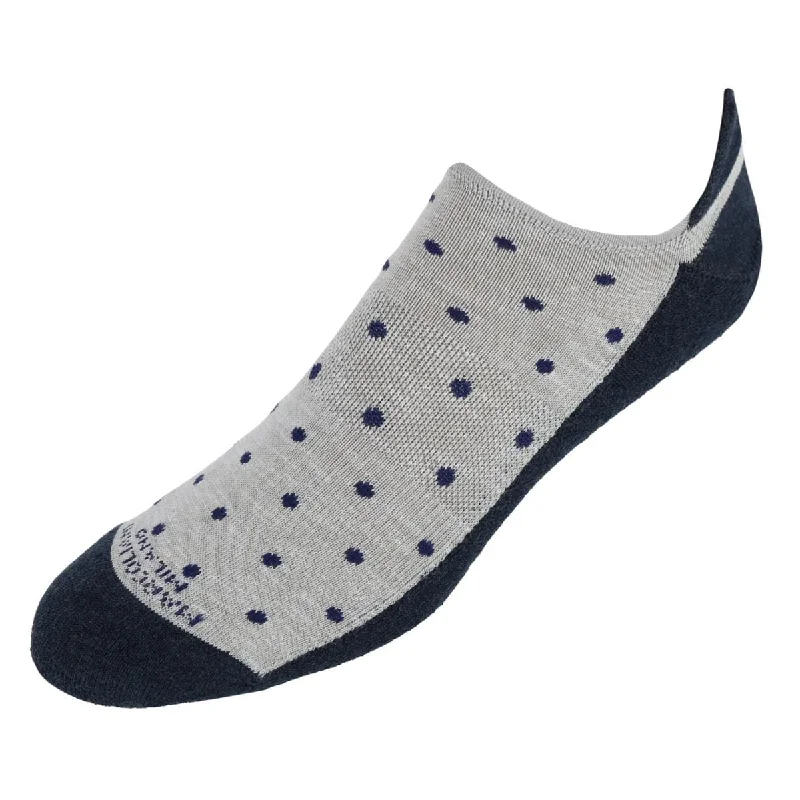 Super Savings Men's Cushioned Polka Dot Invisible Sneaker Sock (1 Pair)