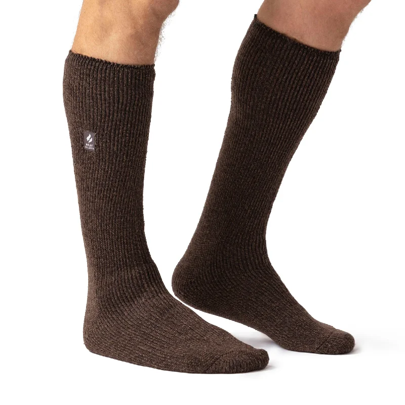 Weekend Discounts to Snag Mens Original Long Leg Socks - Earth Brown