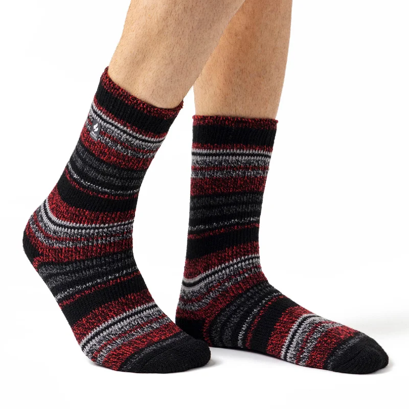 Weekend Savings Spectacular Mens Original Bari Multi Stripe Socks - Black