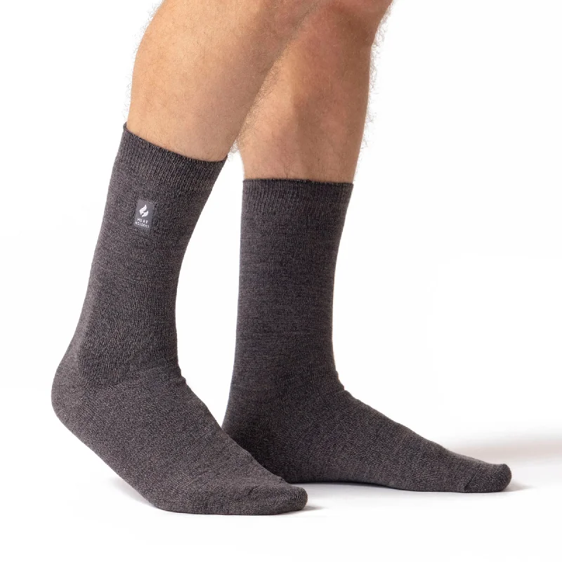 Half Price Mens Ultra Lite Cardinal Plain Thermal Socks - Charcoal