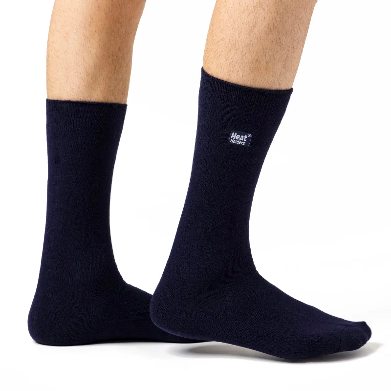 Online Deal Mens Ultra Lite Cardinal Plain Thermal Socks - Navy