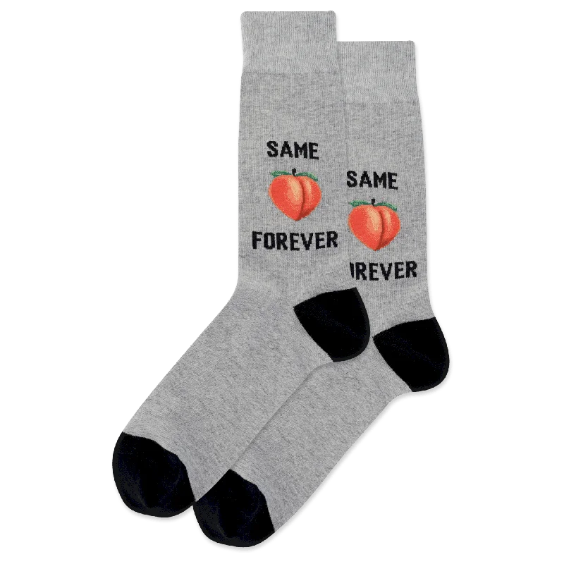 Weekend Specials to Grab "Same Peach Forever" Cotton Crew Socks by Hot Sox