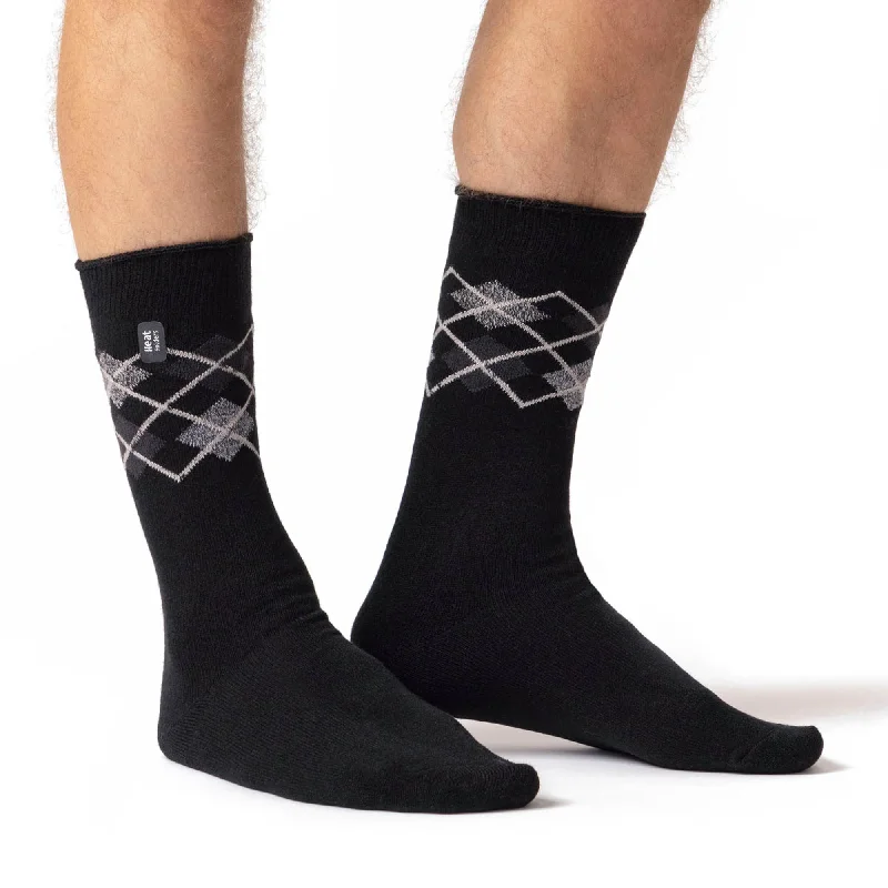 Super Sale Mens Ultra Lite Jay Argyle Socks - Black