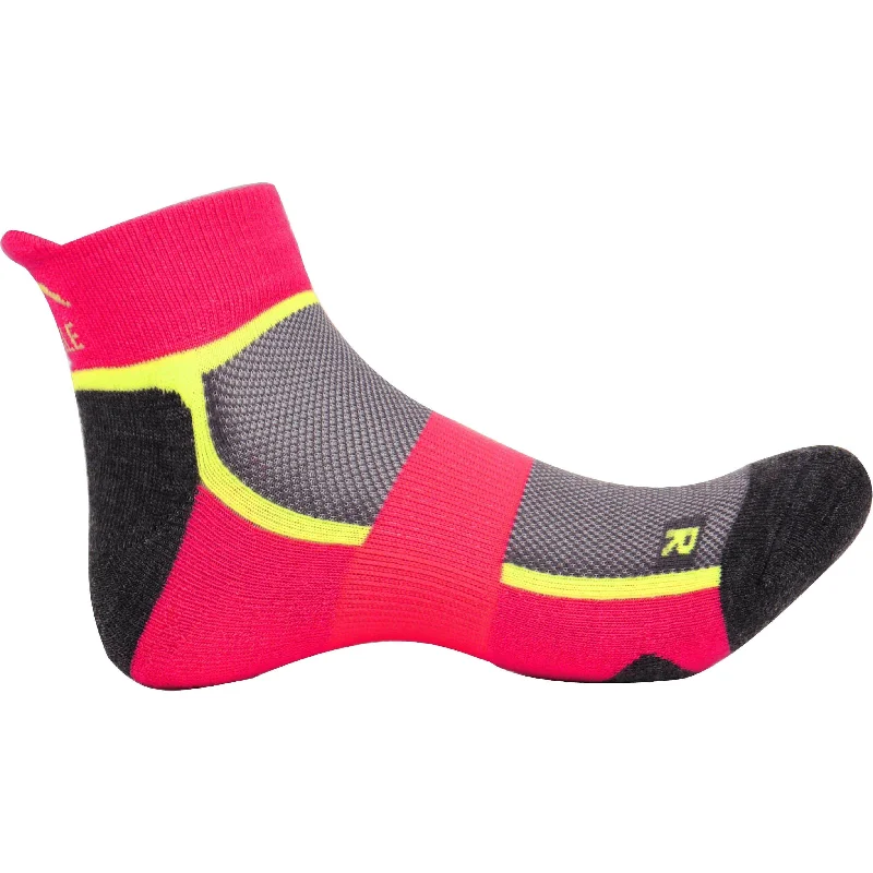 New Deal More Mile Bamboo Comfort Womens Running Socks - Pink