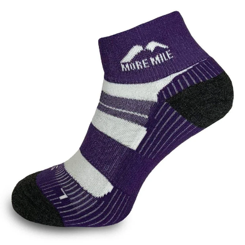 Massive Deal More Mile Endurance Womens Running Socks - Purple