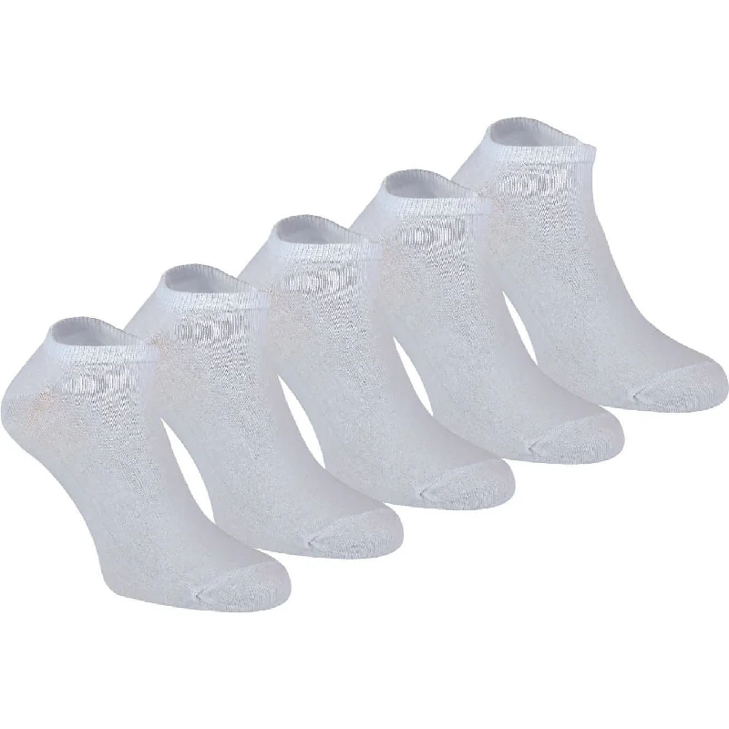 Savings Event More Mile Everyday 5 Pack Womens Essential Trainer Liner Socks - White