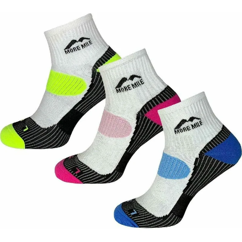Weekend Savings Bonanza More Mile London (3 Pack) Womens Running Socks - Multi