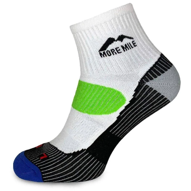 More Mile London Running Socks - White