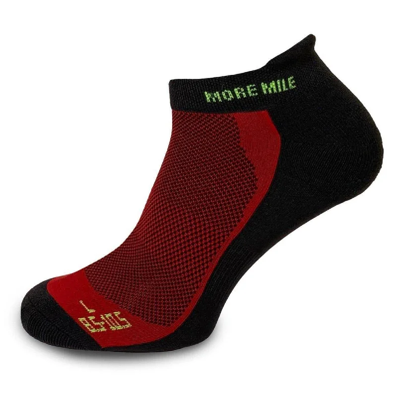 Midnight Sale More Mile Pace Comfort Running Socks - Red