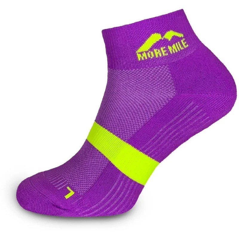 Exclusive Deal More Mile Preventer Double Layer Running Socks - Purple