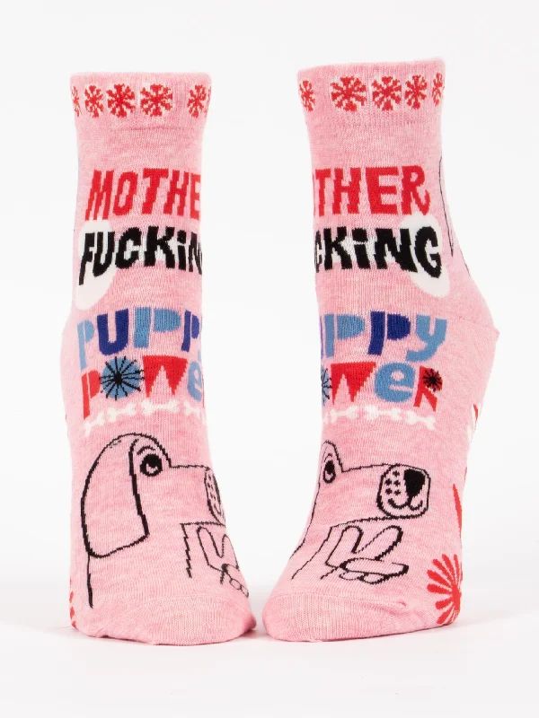 Limited Supply Mother Fucking Puppy Power W-Ankle Socks