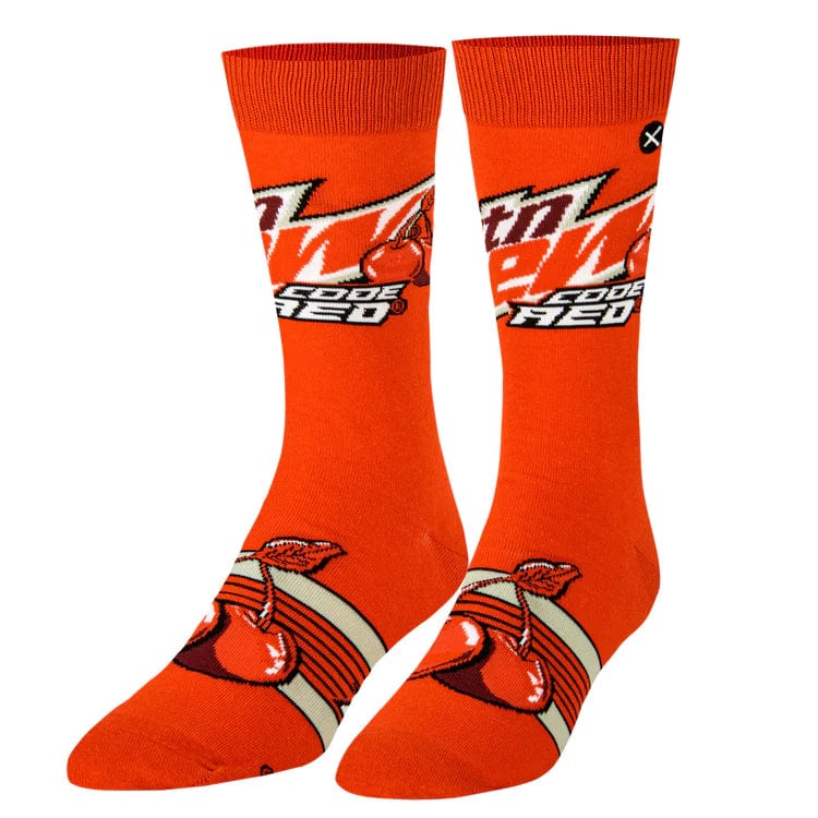 Mountain Dew Code Red Men's Crew Socks