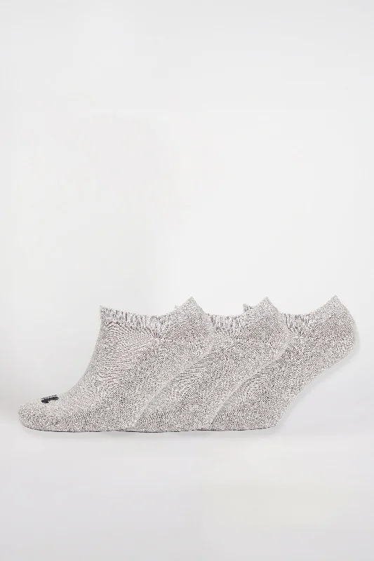 Weekend Bargains to Savor Sports Cotton Sock No Show 3 pack - Grey