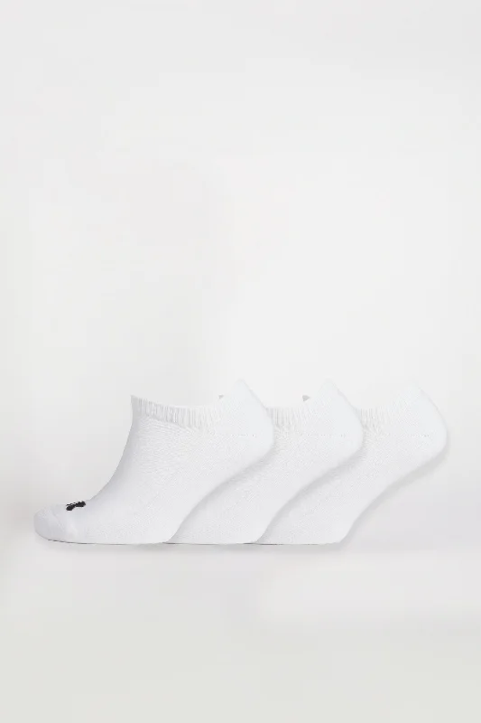 Weekend Savings Bonanza Sports Cotton Sock No Show 3 pack - White