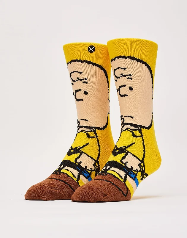 Don't Delay Odd Sox Charlie Brown Crew Socks