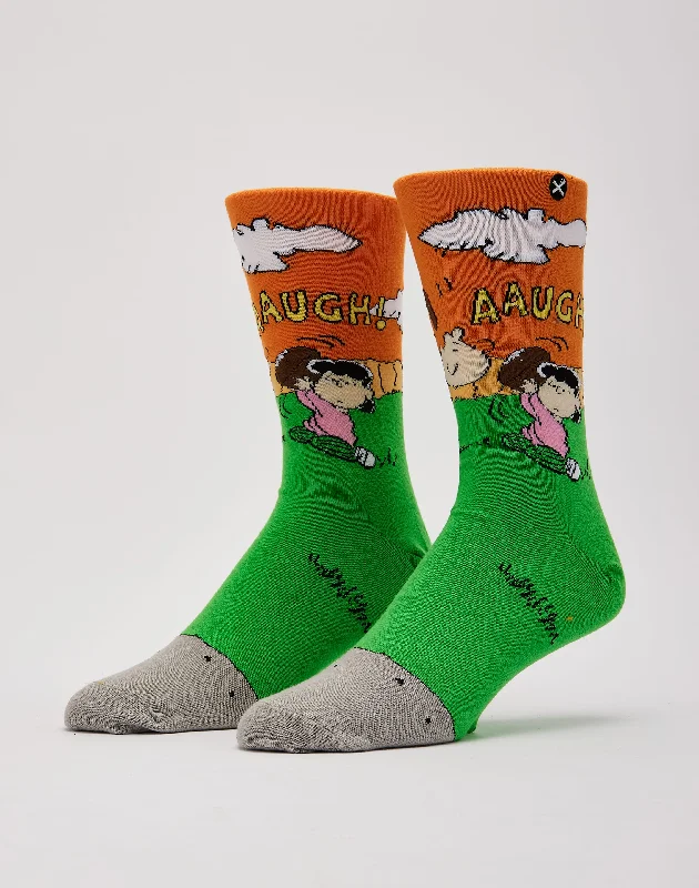 Great Deal Odd Sox Charlie Brown Football Crew Socks