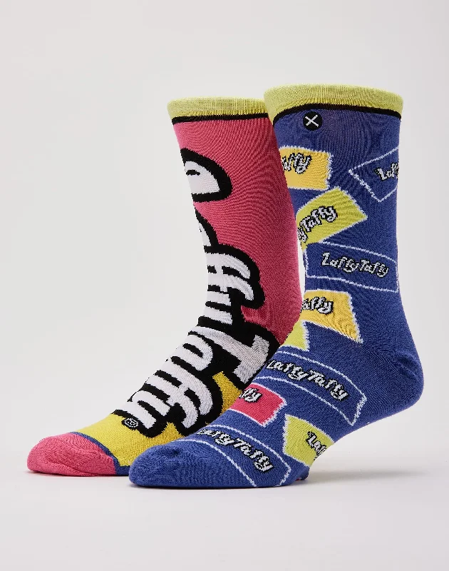 Lowest Price Odd Sox Laffy Taffy Split Crew Socks