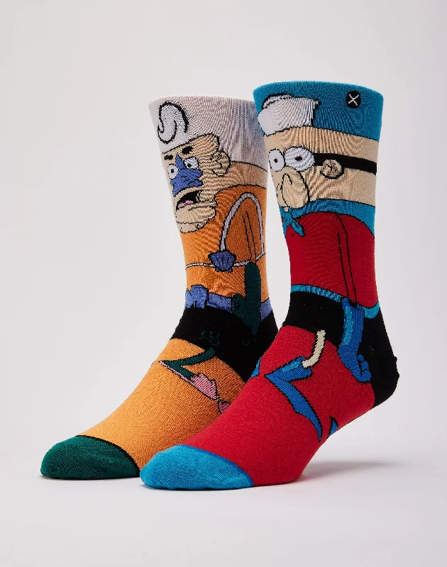 Weekend Savings Spectacular Odd Sox Mermaid Man And Barnacle Boy Crew Socks