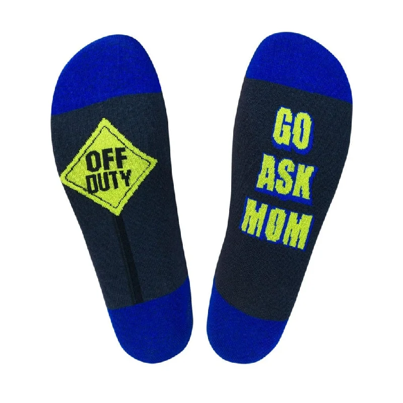 Stock Up Off Duty Go Ask Mom Unisex Crew Socks