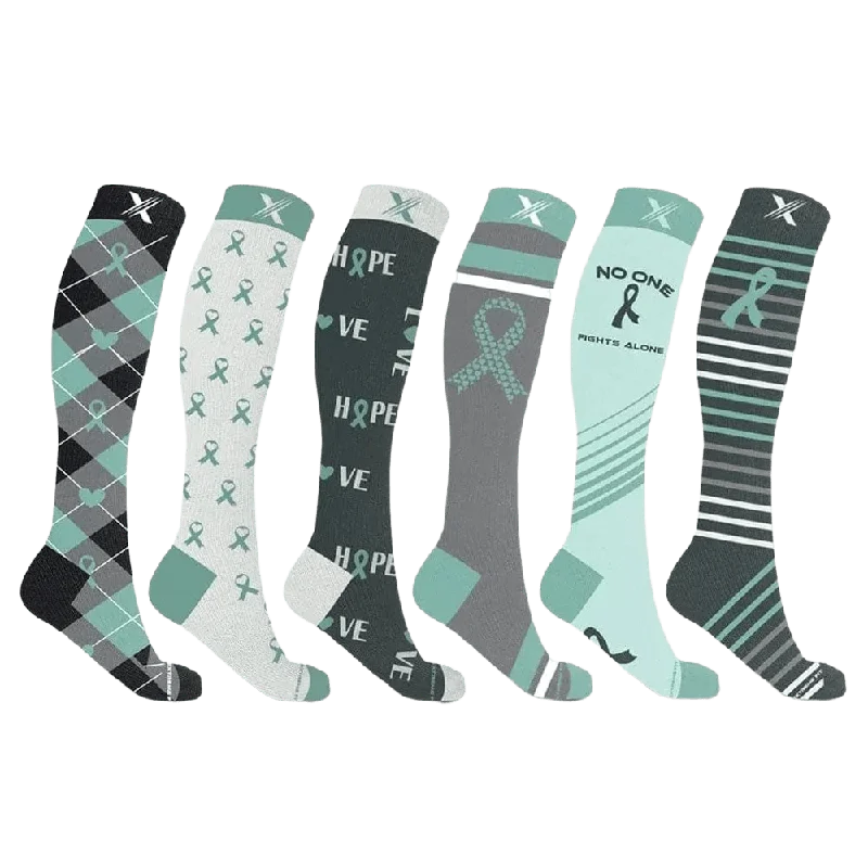 Crazy Deal Ovarian Cancer Awareness Socks (6-Pairs)