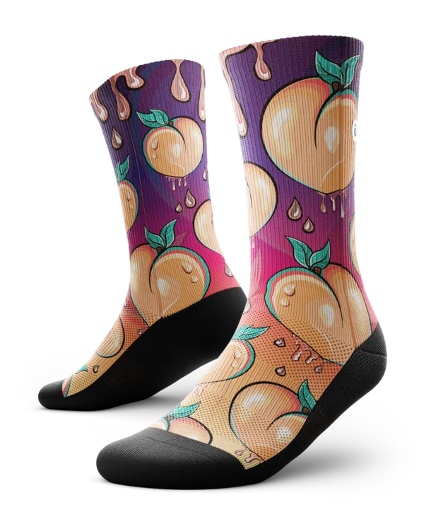Lowest Rates "Peachy" Performance Crew Running Socks by Outway
