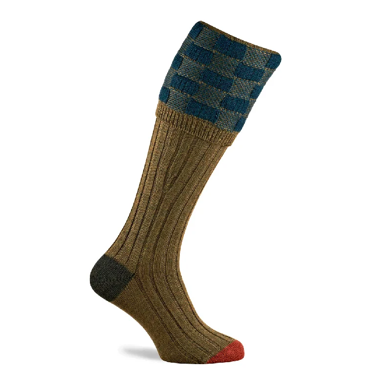 Price Drop Pennine Dover Shooting Sock Old Sage / Indigo