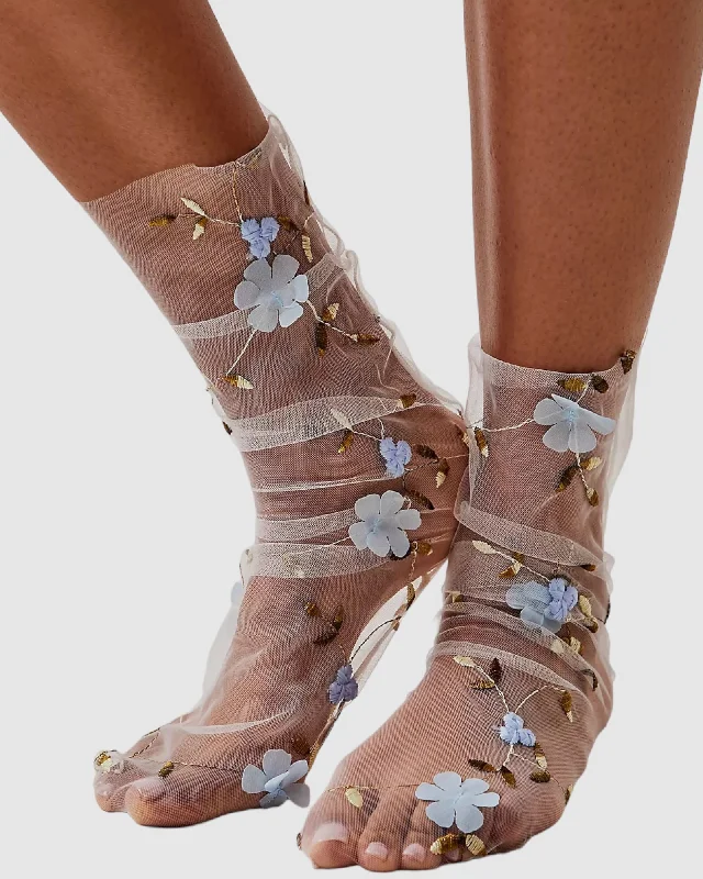 Savings Galore Picket Fences Socks - Blue