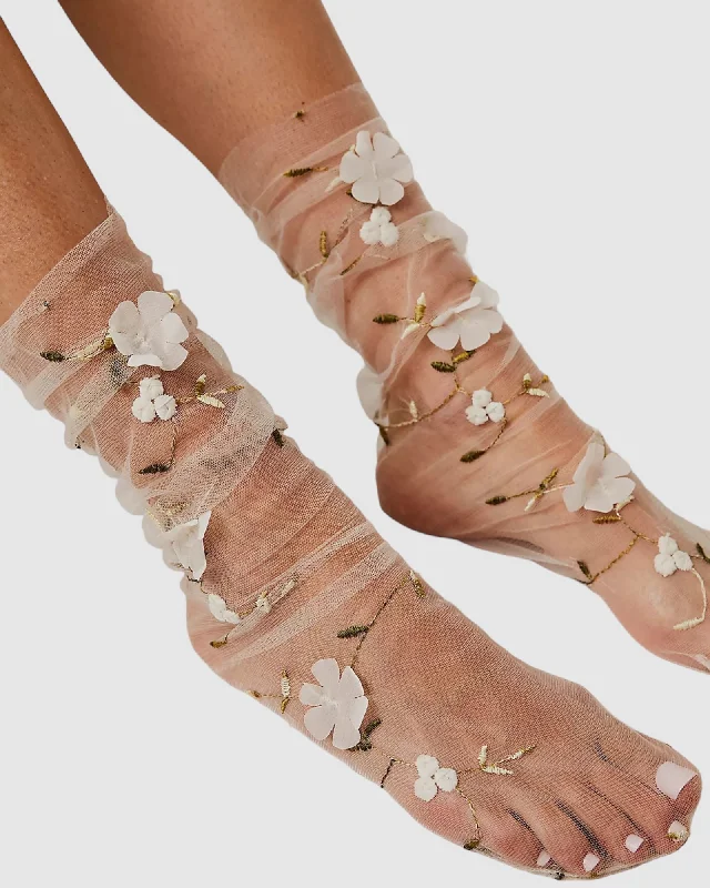 Time-Limited Offer Picket Fences Socks - White