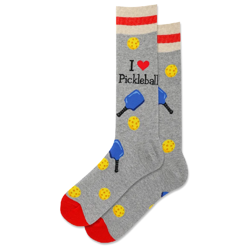 Savings Event "Pickleball" Cotton Crew Socks by Hot Sox