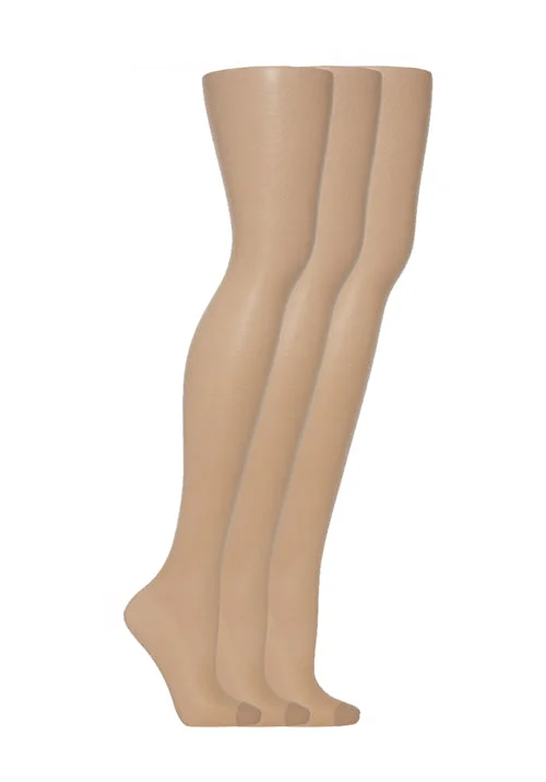Hurry Up Pack of 3 Plus Size Hosiery Support Panythose - Added Length 20 Denier