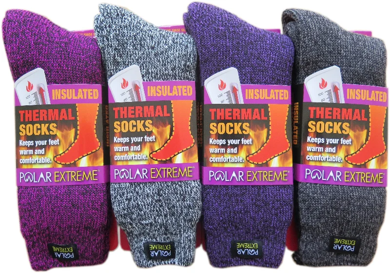 Time-Limited Offer Polar Extreme Thermal Sock Extra Heavy Acrylic Winter Marled Socks 2-Packs Random Colors