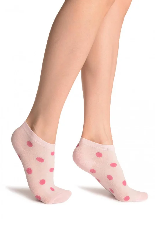 Half Price Polka Dots On Pink Footsies