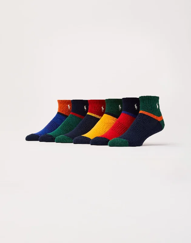 Weekend Deals That Dazzle Polo Ralph Lauren Colorblocked Quarter-Crew Socks 6-Pack Weekend Deals That Dazzle Polo Ralph Lauren Colorblocked Quarter-Crew Socks 6-Pack