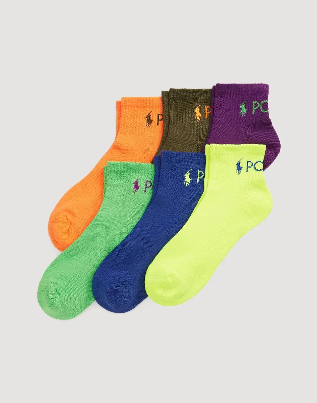 Weekend Discounts to Grab Polo Ralph Lauren Logo Quarter-Crew Socks 6-Pack
