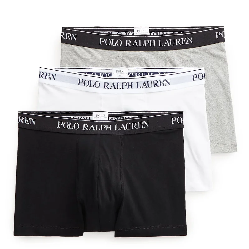 Time-Limited Offer Polo Ralph Lauren Classic 3-Pack Trunks White / Polo Black / Andover Heather