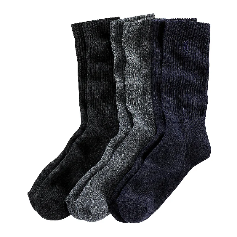 Weekend Offers That Please Polo Ralph Lauren Crew PP 3 Pack Socks Navy / Charcoal / Black