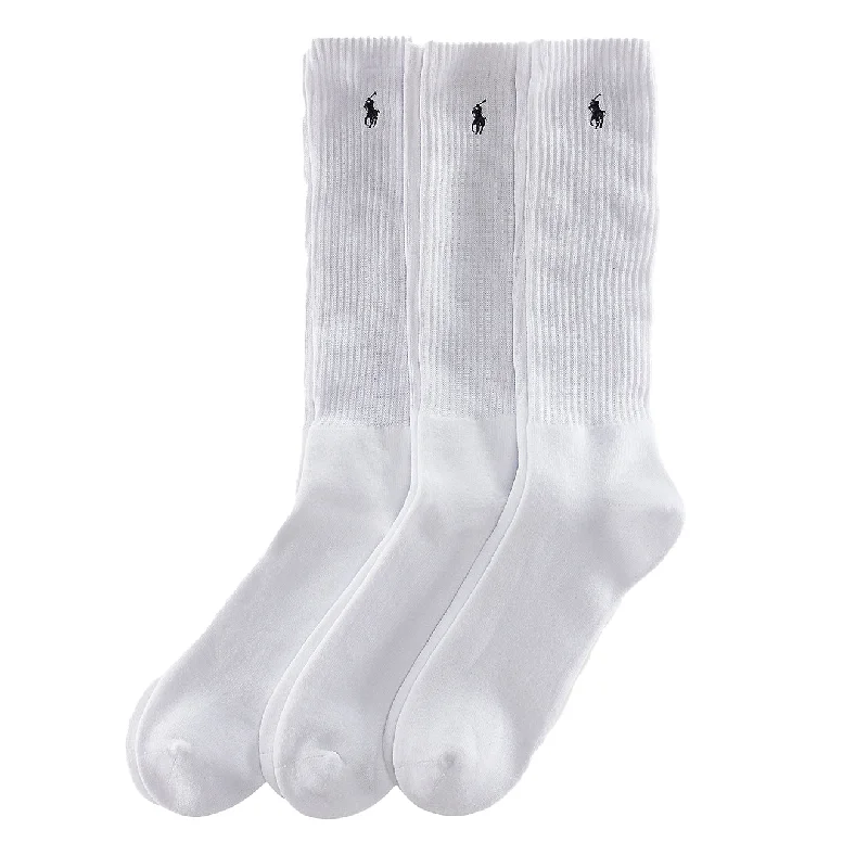 Low Price Polo Ralph Lauren Crew PP 3 Pack Socks White