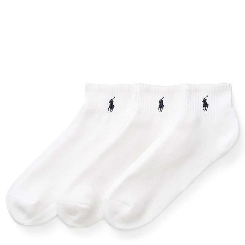 Weekend Bargains to Love Polo Ralph Lauren Quarter Sock 3-Pack White