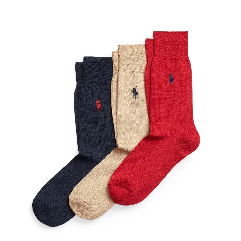 Weekend Discounts You Deserve Polo Ralph Lauren Trouser Sock 3 Pack Park Av Road / Class Camel / Navy Weekend Discounts You Deserve Polo Ralph Lauren Trouser Sock 3 Pack Park Av Road / Class Camel / Navy
