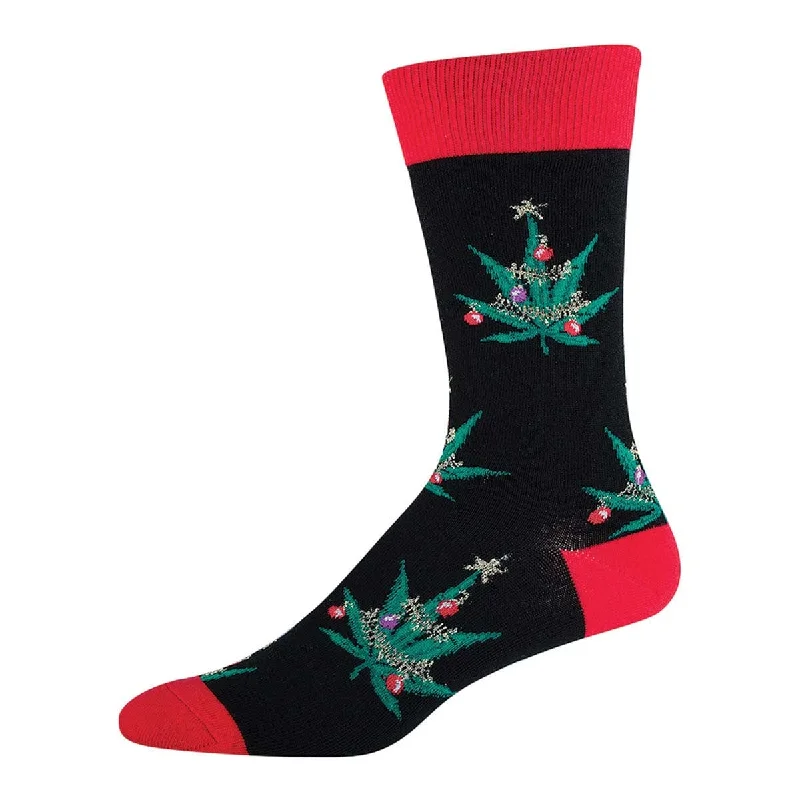 Weekend Discounts to Savor Pot Lovers Xmas Crew Socks