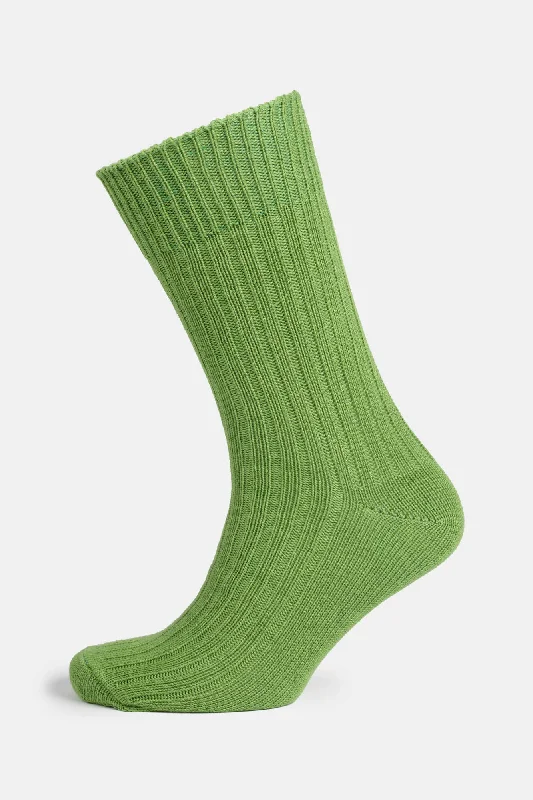 Markdown Sale Premium Cotton Sock Rib - Apple Green